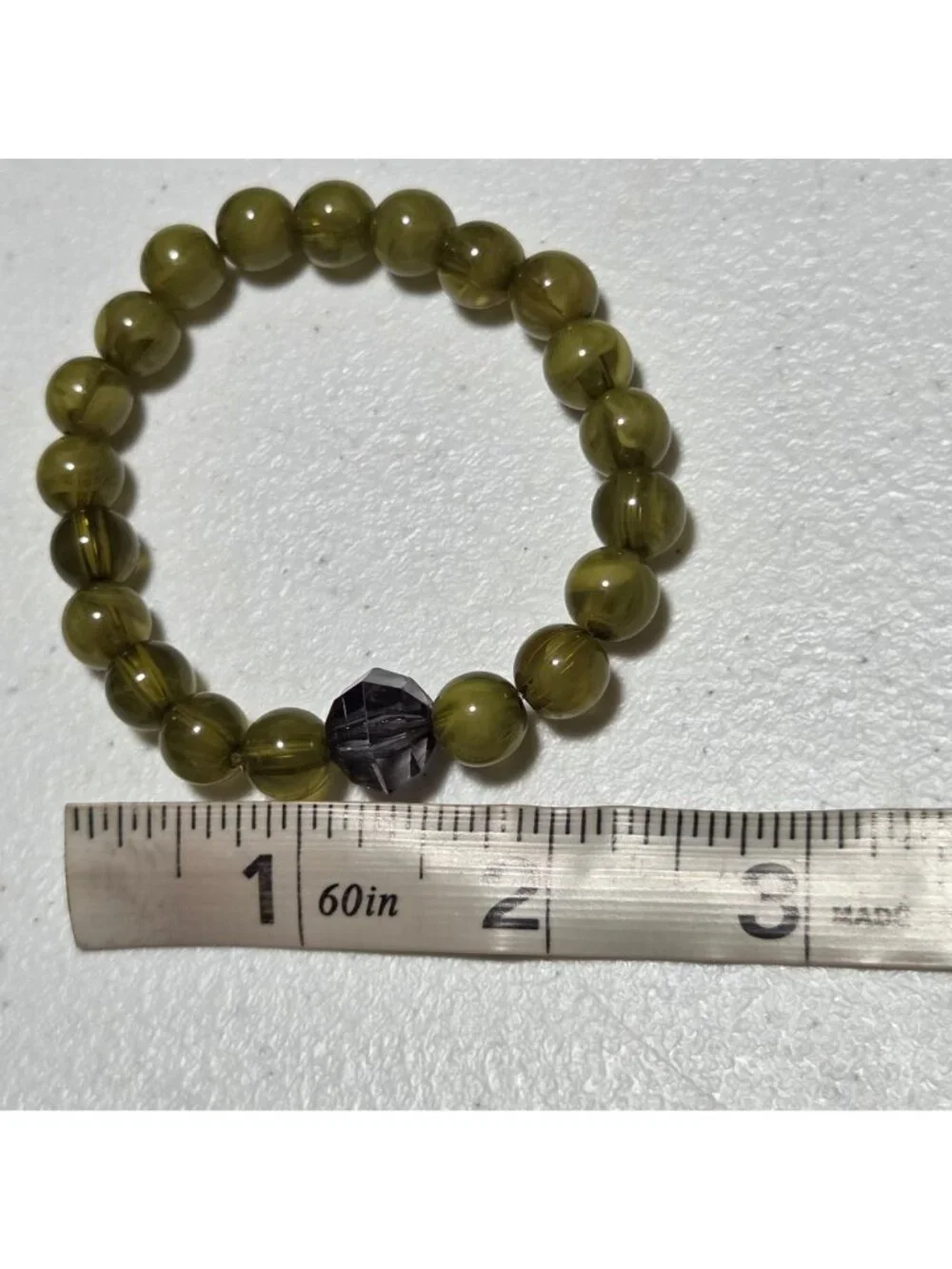 Retro Beaded Bracelet Faceted Green Black Beads Simple Fashion Jewelry Women